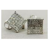 18KT WHITE GOLD 2.10CT DIAMOND EARRINGS