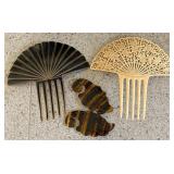 F - LOT OF 2 VINTAGE HAIR COMBS & PINS (BA13)