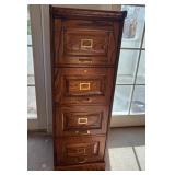 F - 4-DRAWER WOOD FILE CABINET (P20)