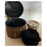 F - ZIPPERED HATBOX W/WOMENS HATS(A80)