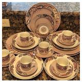 F - 24 PIECES FLORAL PARISIENNE DISHWARE (K11)