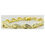 10KT YELLOW GOLD 2.00CT DIAMOND BRACELET