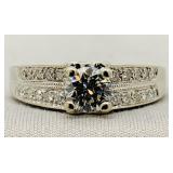 14KT WHITE GOLD 1.35CT DIAMOND RING WITH .75CT