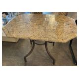 F - WROUGHT IRON TABLE W/ SLAB TOP 25X32X40" (M90)