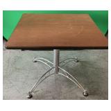 F - CHROME BASE PEDESTAL TABLE (G61)