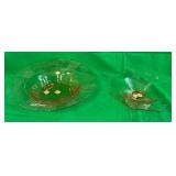 F - 2 COLLECTIBLE GLASS BOWLS (J8)