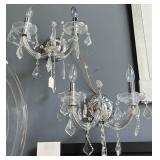 F - PAIR OF CRYSTAL SCONCE LIGHTS (I4)