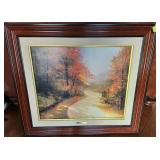 V - THOMAS KINKADE "AUTUMN LANE" ART W/ COA (L13)