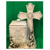 F - MEMORIAL BOX W/ CROSS (F126)