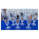 T - ELVIS GOLDRIMMED 6PC GLASSWARE(G203)