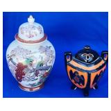 T - 2 VINTAGE JAPANESE GINGER JARS (B96)