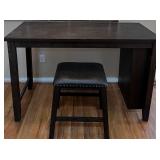 11 - WOODEN DESK W/STOOL