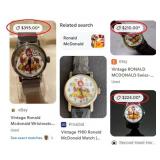 PP - RONALD McDONALD VINTAGE WATCH W/ BOX