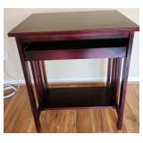 11 - WOODEN MISSON STYLE END TABLE 27X20