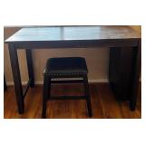 11 - WOODEN DESK W/MATCHING STOOL24X55