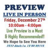 PREVIEW LIVE IN PERSON - Friday, December 27th