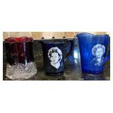 D - SHIRLEY TEMPLE PITCHERS & CRANBERRY GLASS