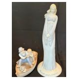 D - LOT OF 2 PORCELAIN FIGURINES (L222)