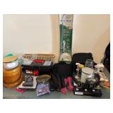 D - MINI REEL, METAL RACKS, ICE BUCKET, LOTS MORE