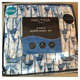 D - NAUTICA 6-PIECE QUEEN SHEET SET (L293)