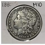 S - 1880-S MORGAN SILVER DOLLAR (M10)