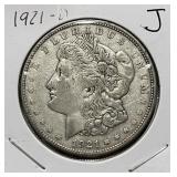 S - 1921-D MORGAN SILVER DOLLAR (J)