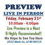 PREVIEW LIVE IN PERSON - Friday, February 21st