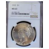 S - 1923 MS63 PEACE SILVER DOLLAR (1)