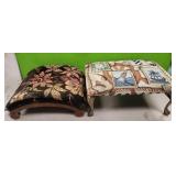 11 - LOT OF 2 VINTAGE FOOTSTOOLS