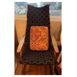 Y - WOODEN ROCKING CHAIR W/ CUSHION & PILLOW (L9)