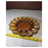 11" Carnival Glass Egg Plate