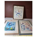 3 Ocean/Fish Prints