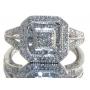 Cushion Cut 2/3 ct Baguette Diamond Designer Ring