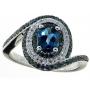 10kt Gold 2.60 ct London Blue Topaz-Diamond Ring