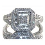 Cushion Cut 2/3 ct Baguette Diamond Designer Ring