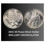 1921-35 Brilliant Uncirculated Peace Silver Dollar