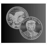 One Ounce Donald Trump 45th President Silver Coin