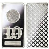 10 Ounce - Morgan Dollar .999 Fine Silver Bar