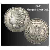 1921 Morgan Silver Dollar (Fine-Extra Fine)