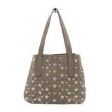 Jimmy Choo Brown Leather Star Studded Shoulder Bag