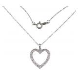 Brilliant Natural Diamond Heart Necklace