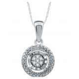 Round Brilliant Natural Diamond Necklace