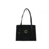 Christian Dior Black Canvas Trotter Shoulder Bag