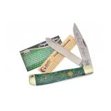 MICHAEL PRATER LARGE GOLDEN JADE TRAPPER KNIFE