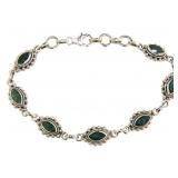 Marquise Cut 6.30 ct Natural Emerald Bracelet