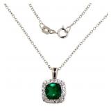 Cushion Cut 2.00 ct Aventurine Quartz Necklace