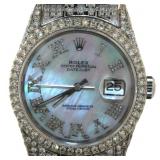 Rolex Datejust 36 Custom Diamond Bust Down Watch