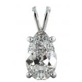 14kt Gold  2.00 ct Pear Lab Diamond Pendant