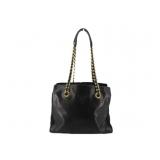 PRADA Black Leather Chain Shoulder Bag