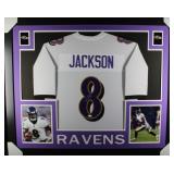 Autographed Lamar Jackson Custom Framed Jersey